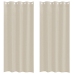 Aizkari Ar Aizkariem 2 Pcs Smiltis 140 X 245 Cm Poliesters Vidaxl