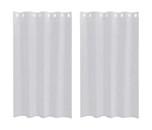 Aizkari Ar Aizkariem 2 Pcs Gaiši Pelēka 140 X 175 Cm Poliesters Vidaxl