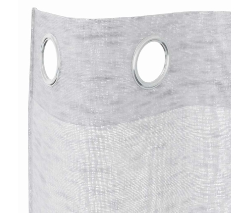 Aizkari Ar Aizkariem 2 Pcs Gaiši Pelēka 140 X 225 Cm Poliesters Vidaxl