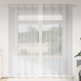 Aizkari Ar Aizkariem 2 Pcs Gaiši Pelēka 140X175Cm Poliesters Vidaxl