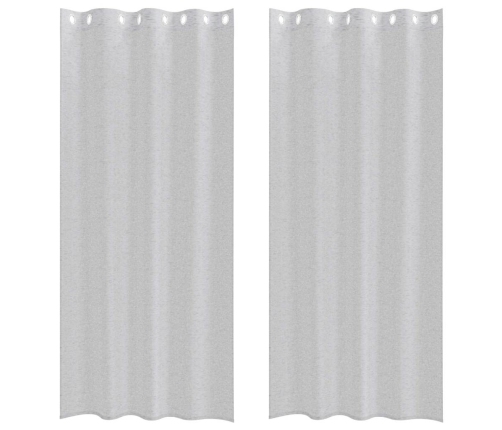 Aizkari Ar Aizkariem 2 Pcs Gaiši Pelēka 140 X 225 Cm Poliesters Vidaxl