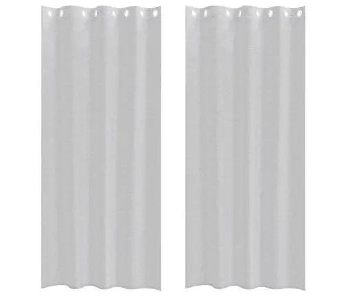 Aizkari Ar Aizkariem 2 Pcs Gaiši Pelēka 140 X 245 Cm Poliesters Vidaxl