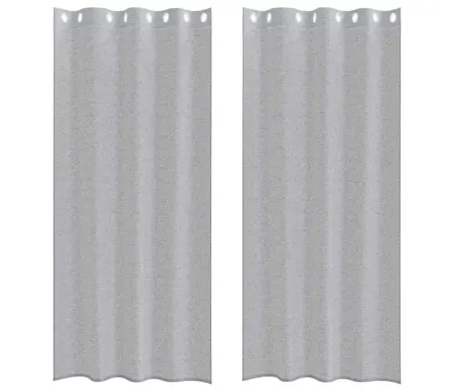 Aizkari Ar Aizkariem 2 Pcs Tumši Pelēka 140 X 245 Cm Poliesters Vidaxl