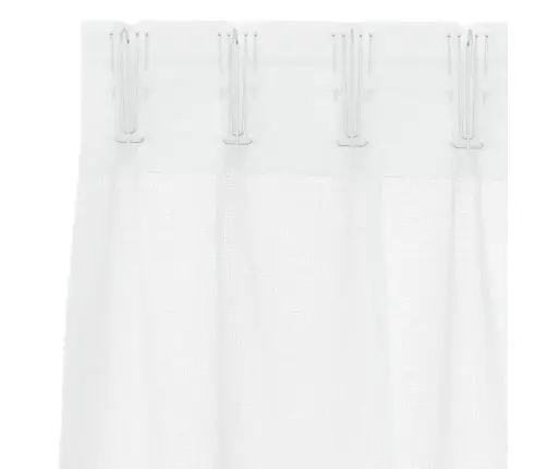 Aizkari Ar Aizkariem 2 Pcs Balta 140 X 140 Cm Poliesters Vidaxl