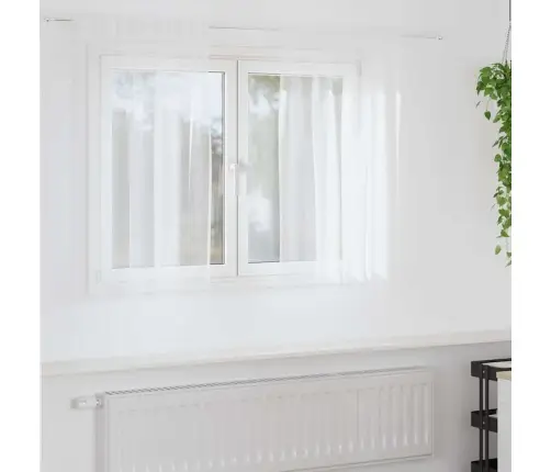 Aizkari Ar Aizkariem 2 Pcs Balta 140 X 140 Cm Poliesters Vidaxl