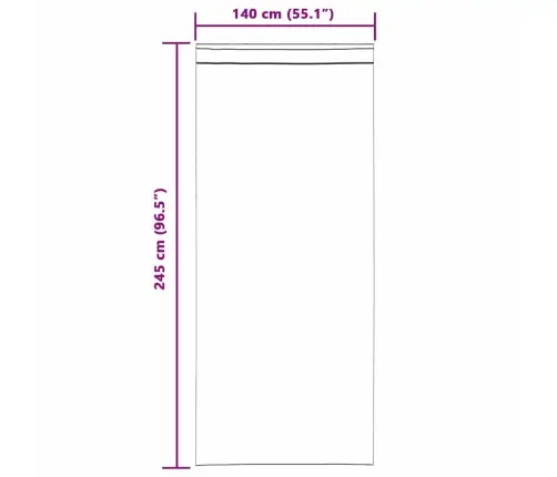 Voile Kardin Kardinatega 2 Pcs Valge 140X245Cm Polüester