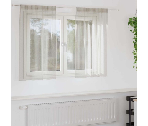Užuolaidos Su Užuolaidomis 2 Pcs Kreminė 140X140Cm Poliesteris