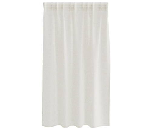 Užuolaidos Su Užuolaidomis 2 Pcs Kreminė 140X140Cm Poliesteris