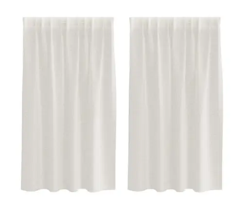 Voile Kardin Kardinatega 2 Pcs Cream 140X175Cm Polüester
