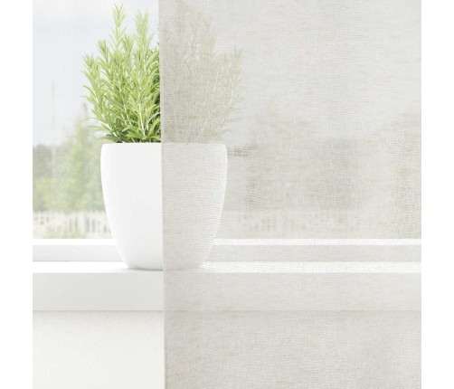 Aizkari Ar Aizkariem 2 Pcs Krēmkrāsa 140 X 225 Cm Poliesters Vidaxl