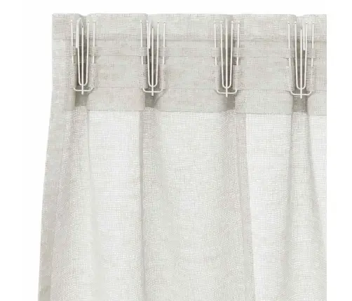 Voile Užuolaida 2 Pcs Kreminė 140X175Cm Poliesteris