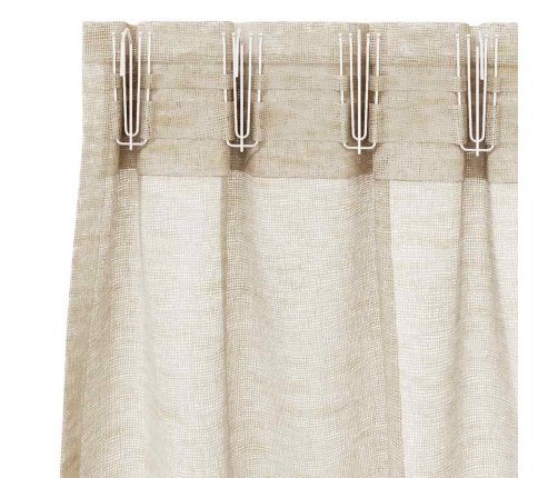 Aizkari Ar Aizkariem 2 Pcs Smiltis 140 X 225 Cm Poliesters Vidaxl