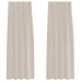 Aizkari Ar Aizkariem 2 Pcs Smiltis 140 X 225 Cm Poliesters Vidaxl