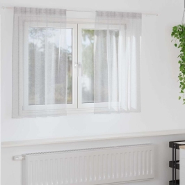 Aizkari Ar Aizkariem 2 Pcs Gaiši Pelēka 140X140Cm Poliesters Vidaxl