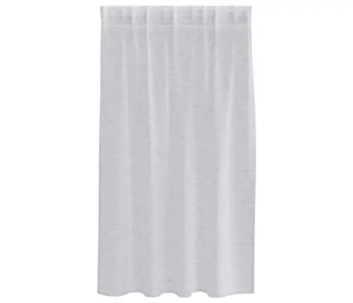 Voile Užuolaida 2 Pcs Šviesiai Pilka 140X175Cm Poliesteris
