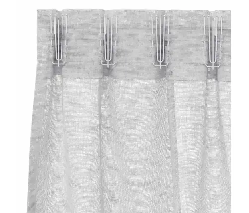 Užuolaidos 2 Pcs Šviesiai Pilka 140X175Cm Poliesteris