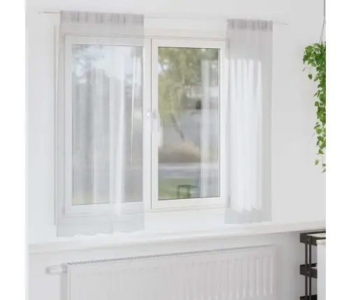 Užuolaidos 2 Pcs Šviesiai Pilka 140X175Cm Poliesteris