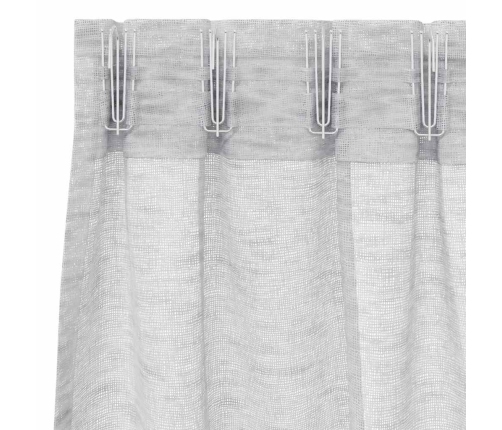 Aizkari Ar Aizkariem 2 Pcs Gaiši Pelēka 140 X 245 Cm Poliesters Vidaxl