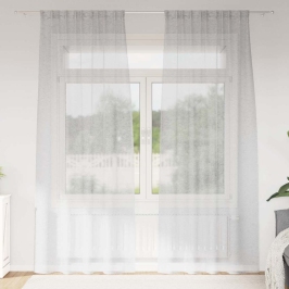 Užuolaidos 2 Pcs Šviesiai Pilka 140X175Cm Poliesteris