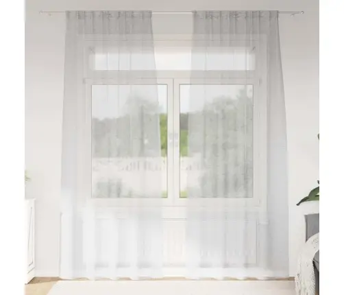 Aizkari Ar Aizkariem 2 Pcs Gaiši Pelēka 140 X 260 Cm Poliesters Vidaxl