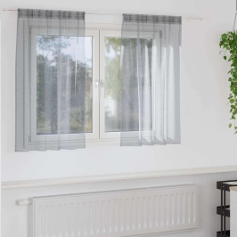 Aizkari Ar Aizkariem 2 Pcs Tumši Pelēka 140X140Cm Poliesters Vidaxl