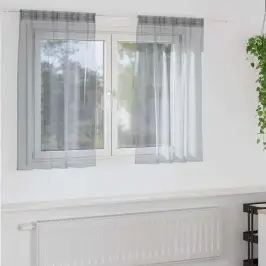 Aizkari Ar Aizkariem 2 Pcs Tumši Pelēka 140X140Cm Poliesters Vidaxl