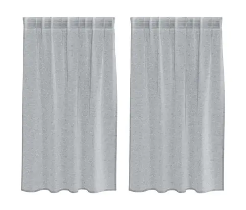 Aizkari Ar Aizkariem 2 Pcs Tumši Pelēka 140 X 140 Cm Poliesters Vidaxl