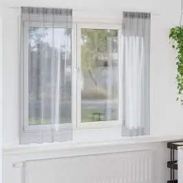 Užuolaidos 2 Pcs Tamsiai Pilka 140X175Cm Poliesteris