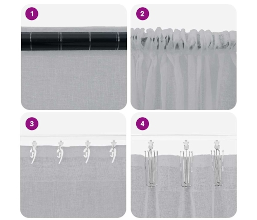Aizkari Ar Aizkariem 2 Pcs Tumši Pelēka 140 X 260 Cm Poliesters Vidaxl