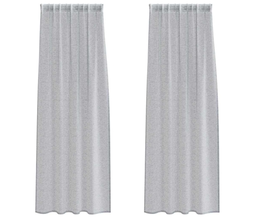 Aizkari Ar Aizkariem 2 Pcs Tumši Pelēka 140 X 260 Cm Poliesters Vidaxl