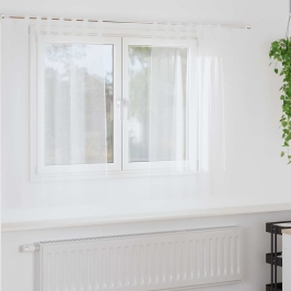 Aizkari Ar Aizkariem 2 Pcs Balta Poliesters Vidaxl