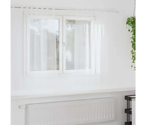 Voile Užuolaida 2 Pcs Balta 140 X 140 Cm Poliesteris