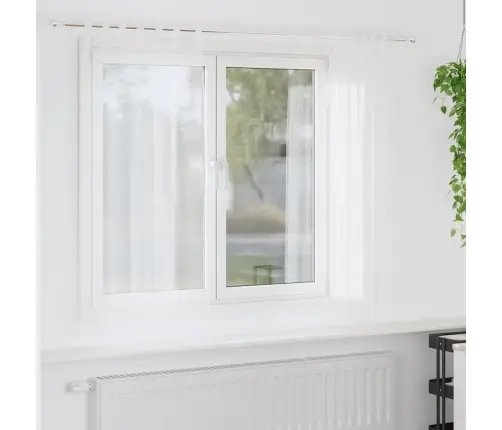 Aizkari Ar Aizkariem 2 Pcs Balta 140 X 175 Cm Poliesters Vidaxl