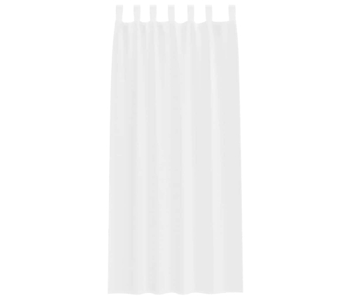 Aizkari Ar Aizkariem 2 Pcs Balta 140 X 260 Cm Poliesters Vidaxl