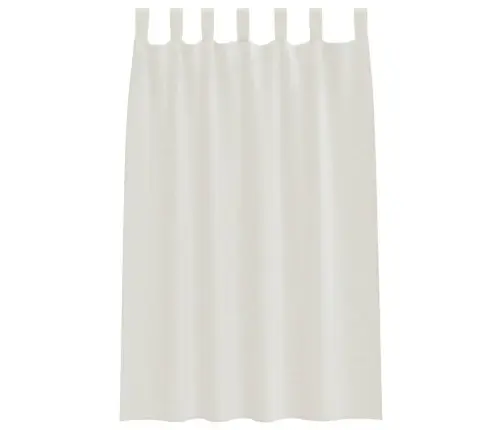 Aizkari Ar Aizkariem 2 Pcs Krēmkrāsa 140 X 175 Cm Poliesters Vidaxl