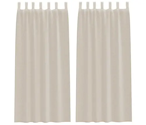 Aizkari Ar Aizkariem 2 Pcs Smiltis 140 X 225 Cm Poliesters Vidaxl