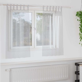 Aizkari Ar Aizkariem 2 Pcs Gaiši Pelēka 140X140Cm Poliesters Vidaxl
