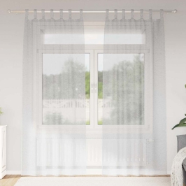 Aizkari Ar Aizkariem 2 Pcs Gaiši Pelēka 140X175Cm Poliesters Vidaxl