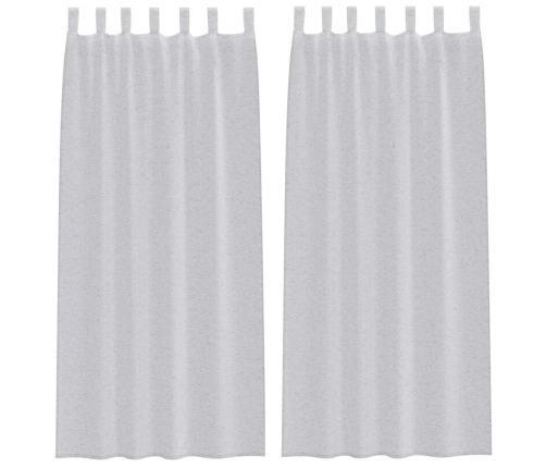 Aizkari Ar Aizkariem 2 Pcs Gaiši Pelēka 140 X 260 Cm Poliesters Vidaxl