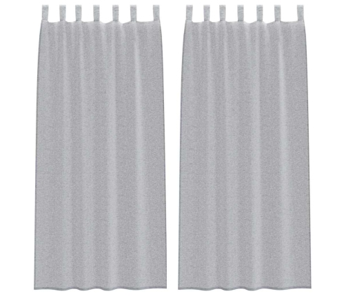 Užuolaidos 2 Pcs Tamsiai Pilka 140X175Cm Poliesteris