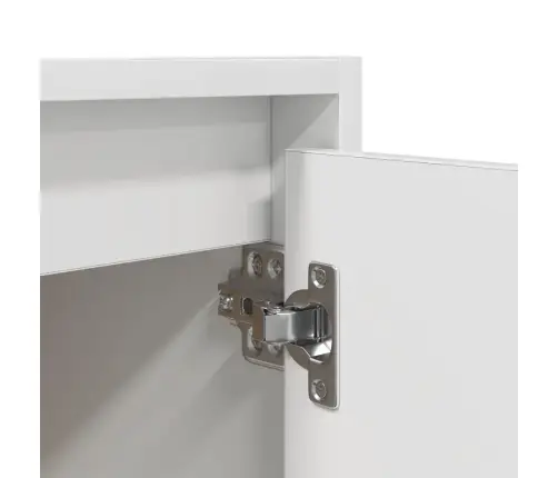 Sienas Naktsskapītis, Balts, 38X34X40 Cm Vidaxl