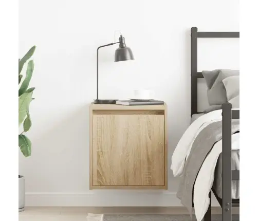 Sienas Naktsskapītis, Ozolkoka Krāsa, 38X34X40 Cm Vidaxl