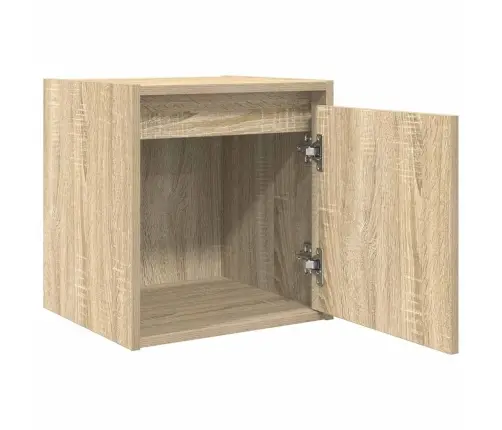 Sienas Naktsskapītis, Ozolkoka Krāsa, 38X34X40 Cm Vidaxl