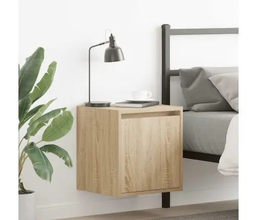 Sienas Naktsskapīši, 2 Gab., Ozolkoka Krāsa, 38X34X40 Cm Vidaxl