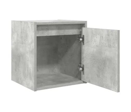 Sienas Naktsskapītis, Betona Pelēks, 38X34X40 Cm Vidaxl