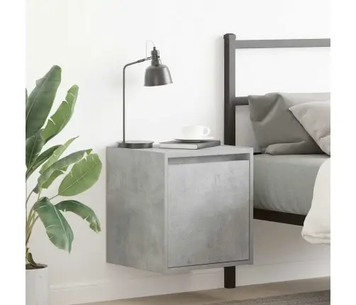 Sienas Naktsskapītis, Betona Pelēks, 38X34X40 Cm Vidaxl