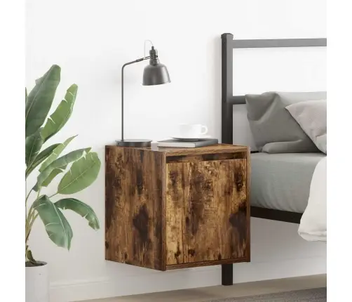 Sienas Naktsskapītis, Ozolkoka Krāsa, 38X34X40 Cm Vidaxl