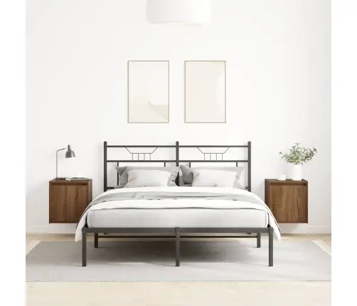 Seinale Kinnitatavad Öökapid 2 Tk, Pruun Tamm, 38X34X40 Cm