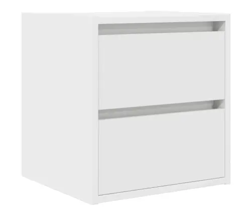 Sieninės Naktinės Spintelės, 2Vnt., Baltos, 38X34X40 Cm