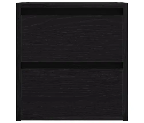 Seinale Kinnitatav Öökapp 2 Tk, Must Tamm, 38X34X40 Cm